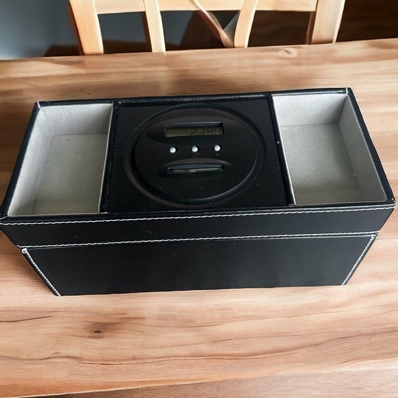 Other - Faux Leather Coin Counter - Coin and Cash Storage - Black